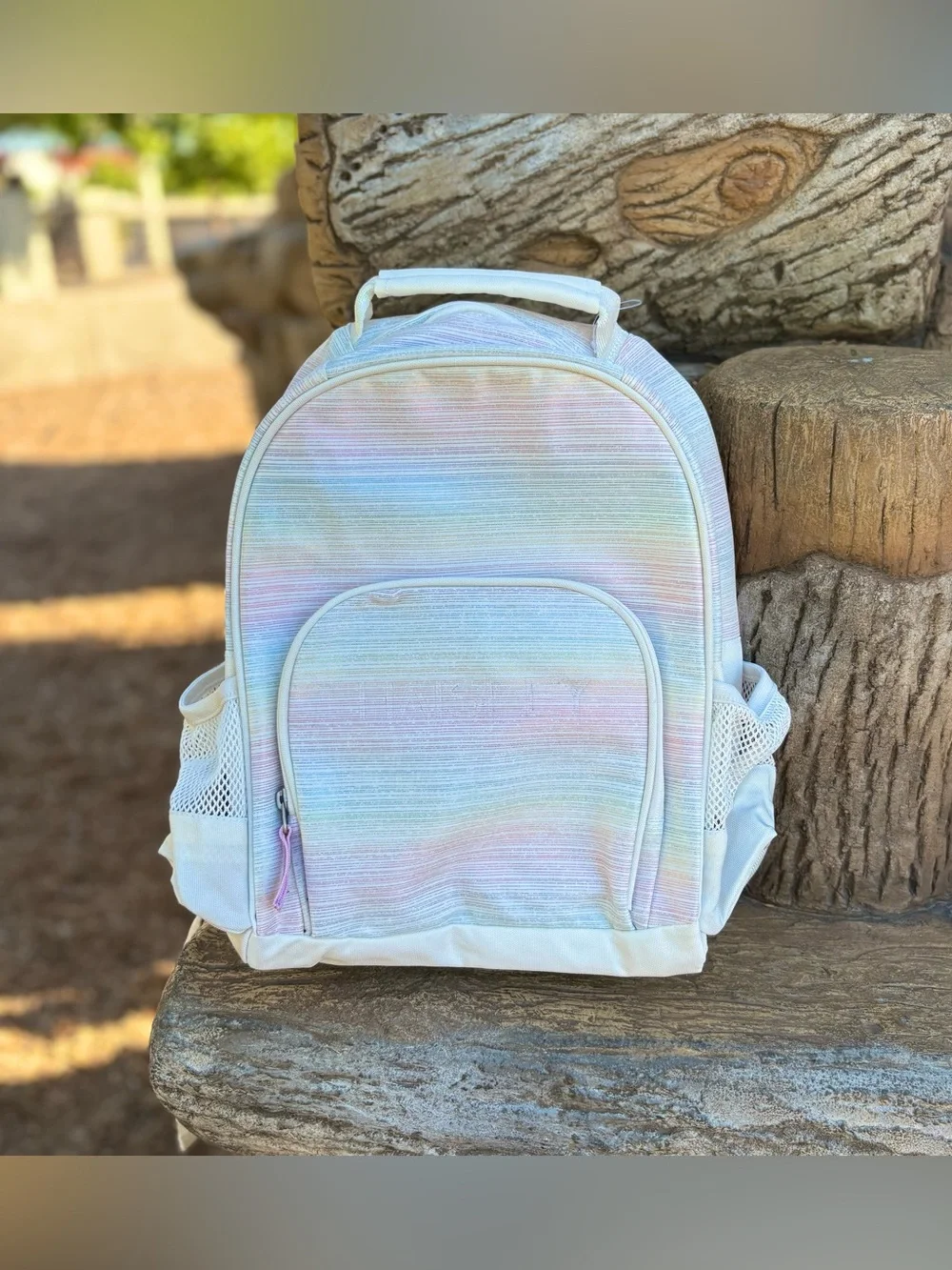 New Pottery Barn Mackenzie Metallic Ombre Backpack Size Small